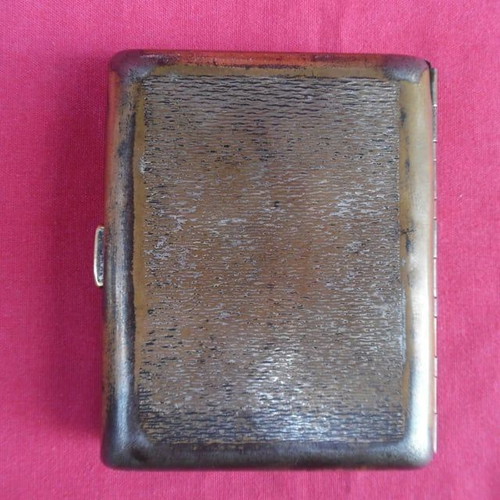 Engraved Tin Cigarette Case from the 1950s with Image of Peter the Great