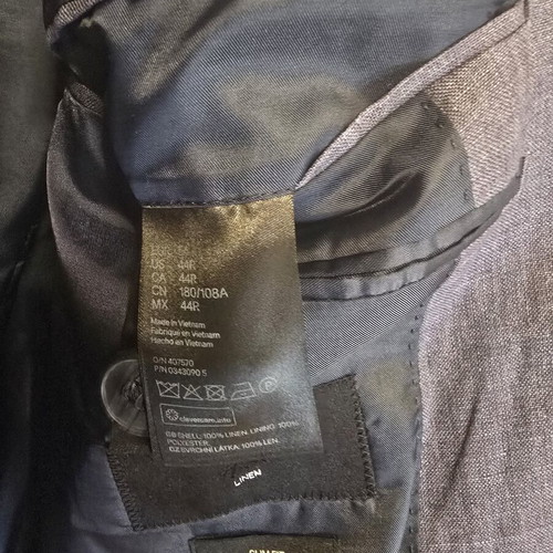Zara men's linen jacket like new, size 44, blue