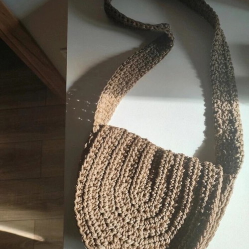 Handmade brown shoulder bag new