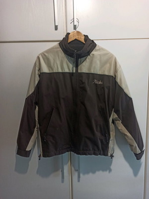 Alaska fleece jacket used, beige and brown, size L