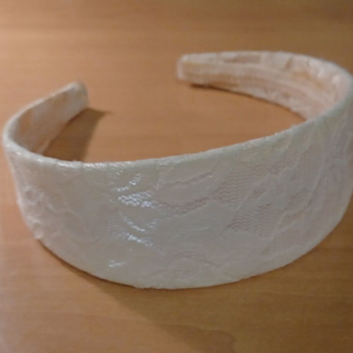 Set of 2 wide elegant headbands like new with scarf and lace