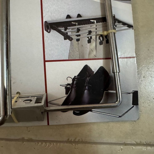 Inox wall or closet shoe rack adjustable length new