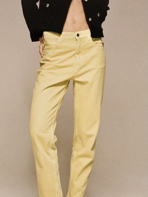 Mango jeans new, yellow, mom-fit, high waist, size M