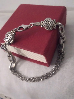 Silver bracelet 925 used with charms, 19cm