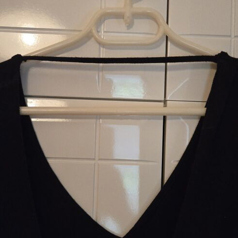 Blasting black fitted dress with open back, size M