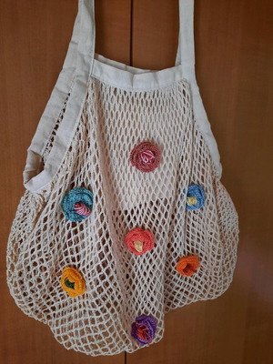 Summer shoulder bag new, multicolor, 34x43 cm
