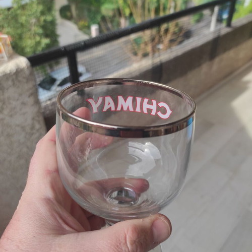 Set of 6 Chimay Original Belgian Trappist Beer glasses 0.33lt new in box