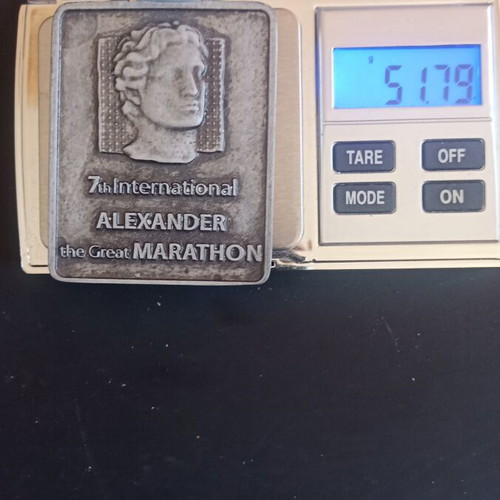 Alexander the Great Marathon 7th International Medal 5,000m 2012 like new
