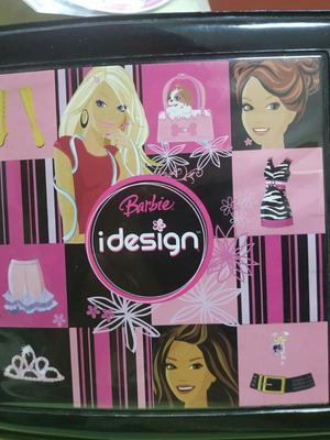 Barbie idesign used tech game with many figures and cards