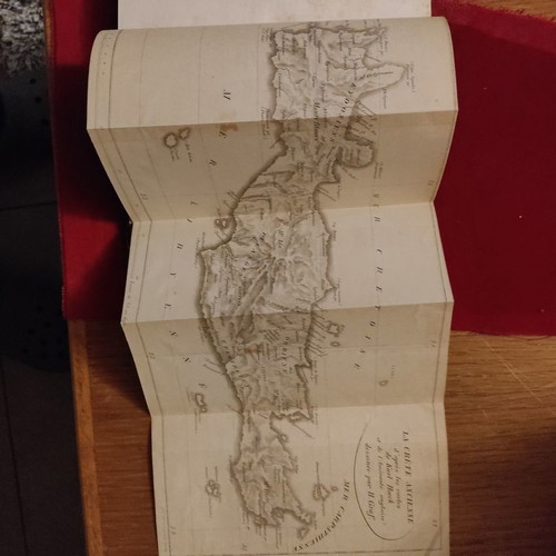 History of Crete with foldable map used, 1869 edition