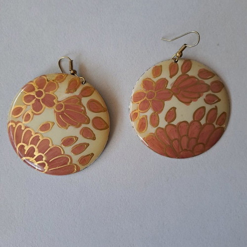 Faux bijoux earrings used, pack of 5 pairs, including horn