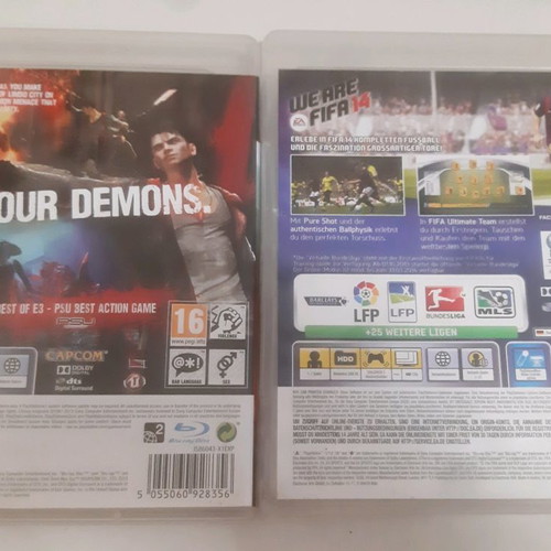 PS3 games FIFA 14 and DMC Devil May Cry used