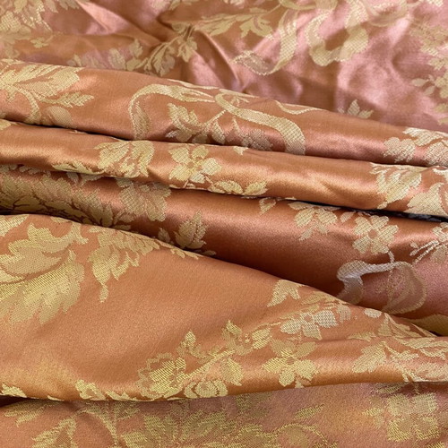 Brocade Antique Fabric new, silk, 15 meters, pink