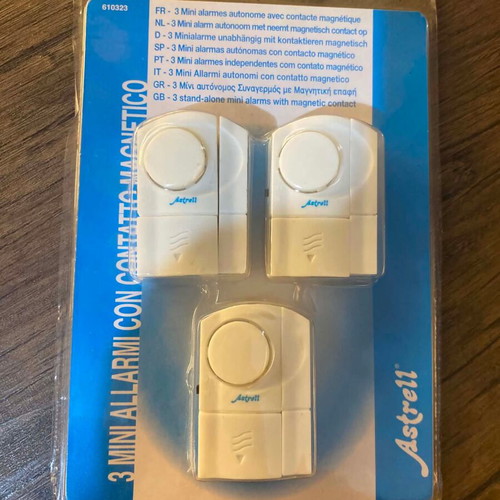 Astrell Mini Door Window Alarms Set 3 New 100dB Magnetic Contact