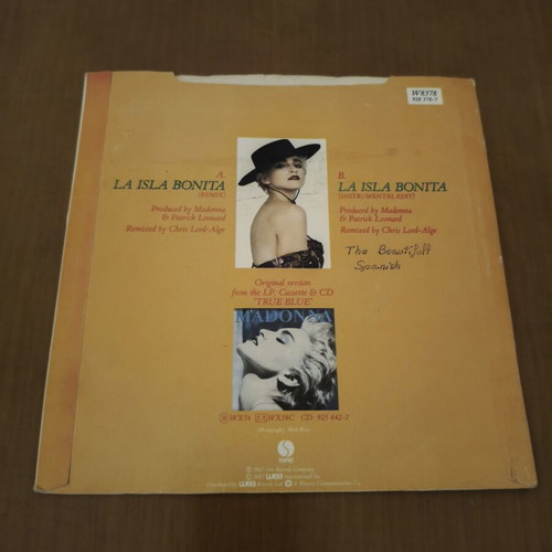 Madonna La Isla Bonita 7" 45 rpm remix vinyl record like new