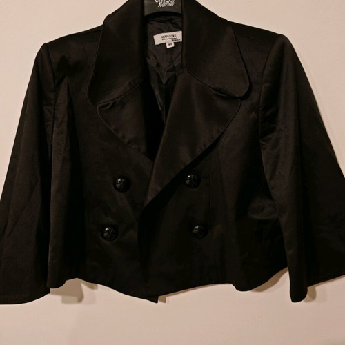 Women's satin jacket like new, black, size L