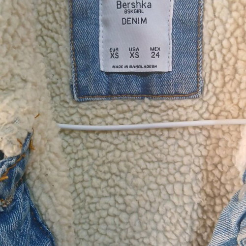 Denim jacket Bershka blue like new, size XS