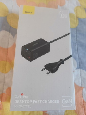 Baseus GAN3PRO 65W γρήγορος φορτιστής σαν καινούργιο