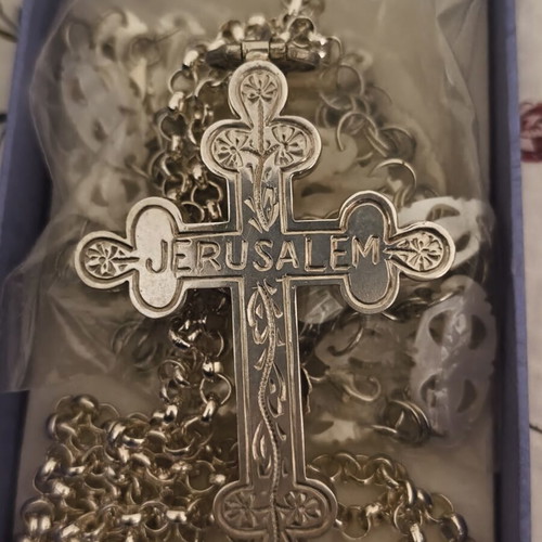 Silver Jerusalem Cross 925° like new, reliquary