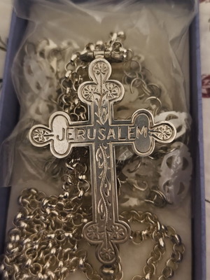 Silver Jerusalem Cross 925° like new, reliquary