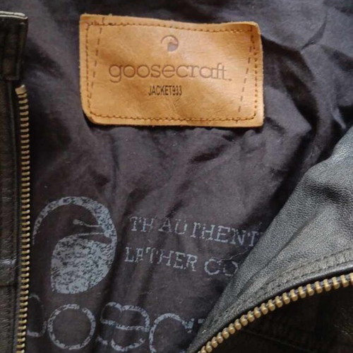 Goosecraft men's leather jacket black XL like new