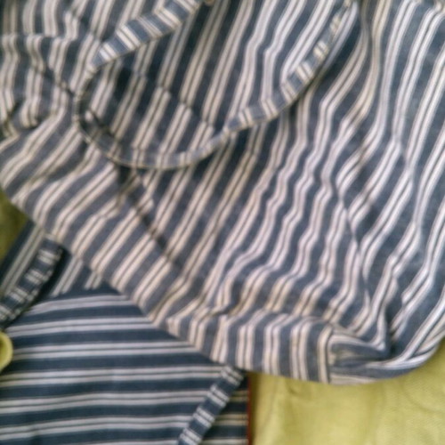 striped fabric bag