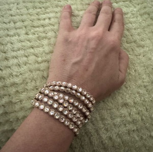 βραχιόλι δερμάτινο με Swarovski γνήσιο