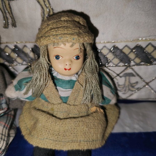 Vintage collectible dolls used with porcelain faces and fabric bodies