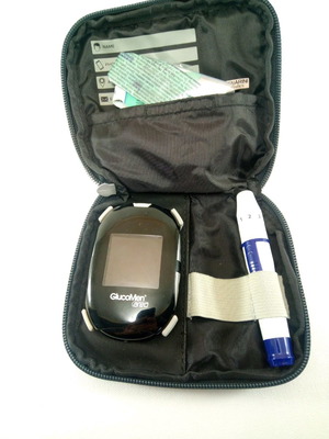 Μετρητής γλυκόζης Glucomen Stucano σχεδόν καινούργιος με θήκη