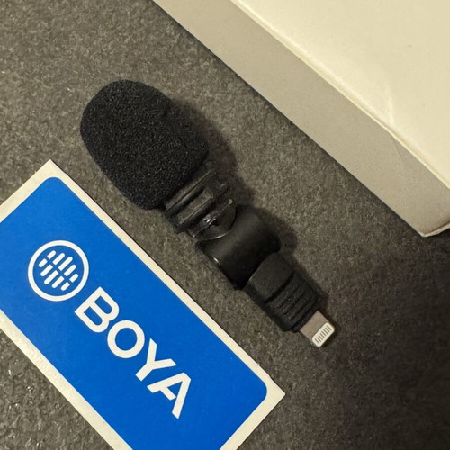 Boya Microphone for iPhone used, compatible up to iPhone 14 Pro Max