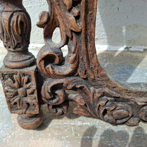 Handmade wood carving used 19th century for mirror