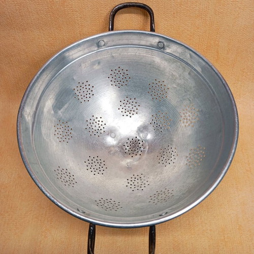 Colander used aluminum vintage with handles