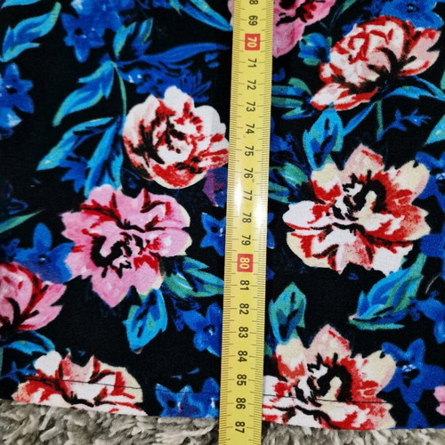 Atmosphere blue electric floral pattern dress women size L like new