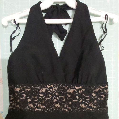 Evening dress black midi size M like new
