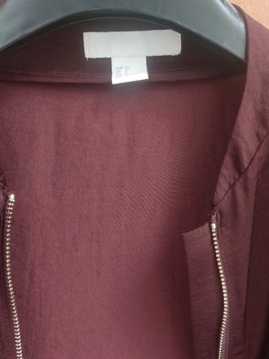 H&M Satin Jacket Bordeaux Like New