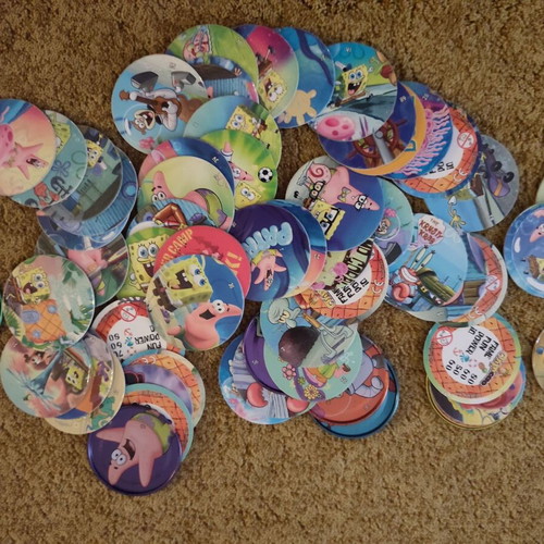 Spongebob chipicao caps used, set of 60 without stickers