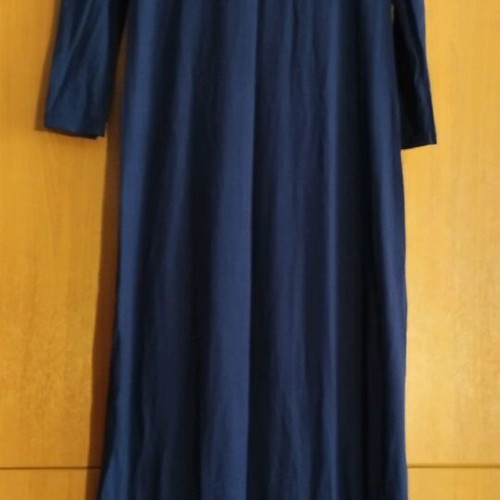 Zeta long-sleeve navy dress new, ankle length, XXL
