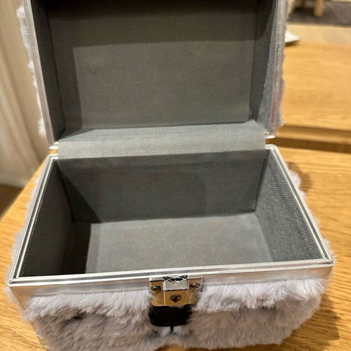 Jewelry box with fur Claire's like new
