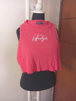Crop top Taily Weijl used, coral-pink, sizes XS and S