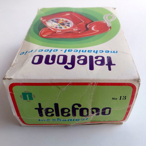 Mechanical Telephone Priftis toy from 1970s, new