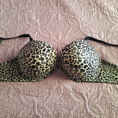 Leopard push-up bra, size 75E