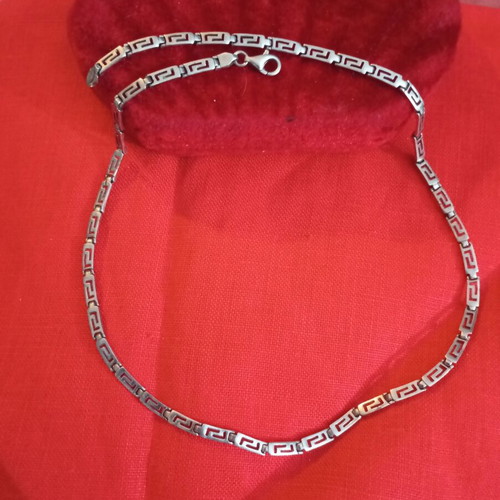 Silver 925 necklace meander, like new, length 45cm