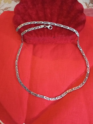 Silver 925 necklace meander, like new, length 45cm