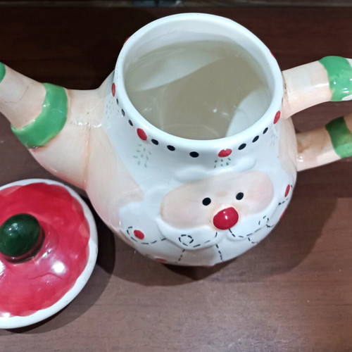 Vintage Christmas teapots set of 2, new