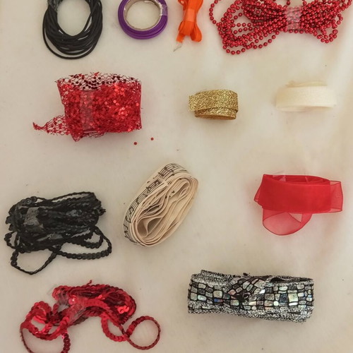 Craft ribbons and materials stock, like new