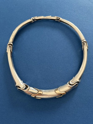 Minas The Universal Joint Choker vintage silver 925 & gold necklace