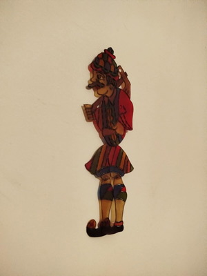 Handmade Karagiozis figure 28 cm like new, hand-painted