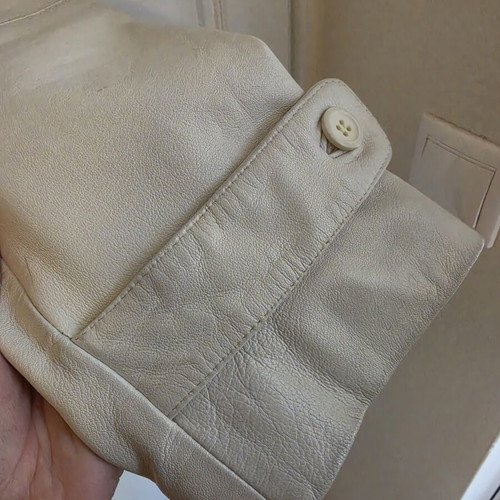 S.Oliver leather jacket large used, white