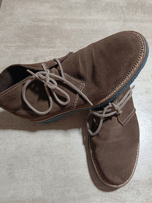 Clarks casual men's suede boots used, size 40.5, brown