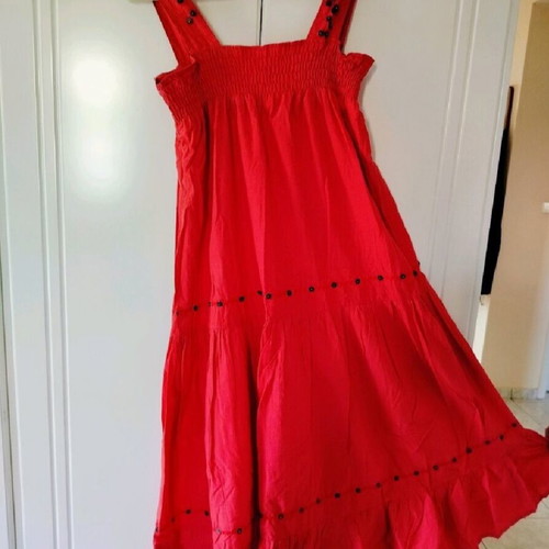 Ysatis women's dress used, long, summer, coral, one size
